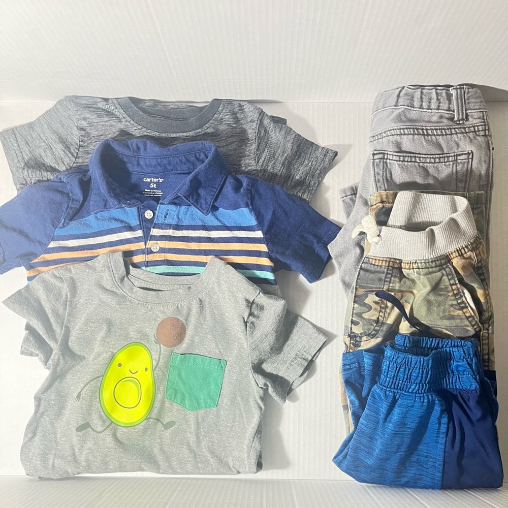 Boys Shirts, Pants and Shorts Bundle Size 5